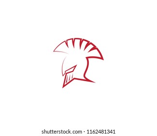 Spartan helmet symbol illustration