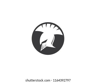 Spartan helmet symbol illustration
