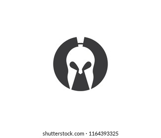 Spartan helmet symbol illustration
