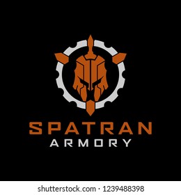 spartan helmet tactical logo design