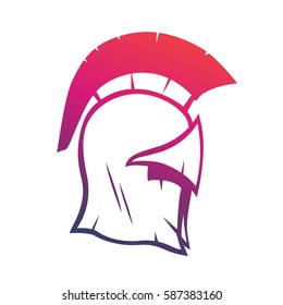 Spartan helmet vector element for logo or print, vector illustration