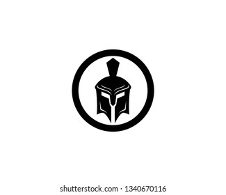 Spartan helmet vector icon