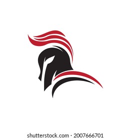 Diseño de ilustración de icono de casco espartano