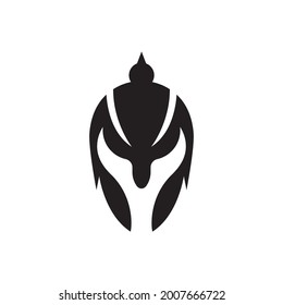 Diseño de ilustración de icono de casco espartano