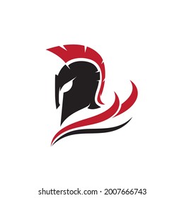 Diseño de ilustración de icono de casco espartano