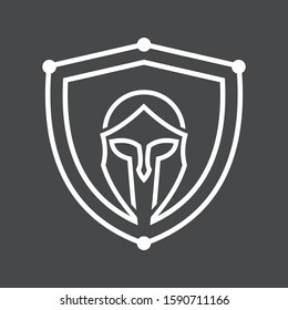 spartan helmet vector illustration design