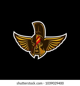 Spartan helmet vector logo