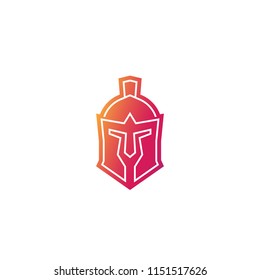 Spartan helmet vector logo icon