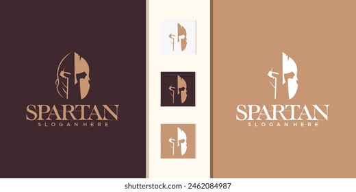 Spartan Helmet vector sign. warrior luxury logo