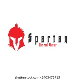 Spartan helmet warior logo vector icon illustration template design