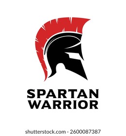 spartan helmet warrior logo roman design concept idea