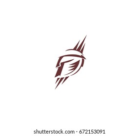 Spartan helmet, warrior, vector illustration