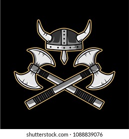 Spartan Helmet and weapon vector