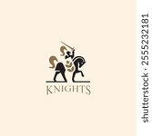 Spartan Horses Logo Design Template