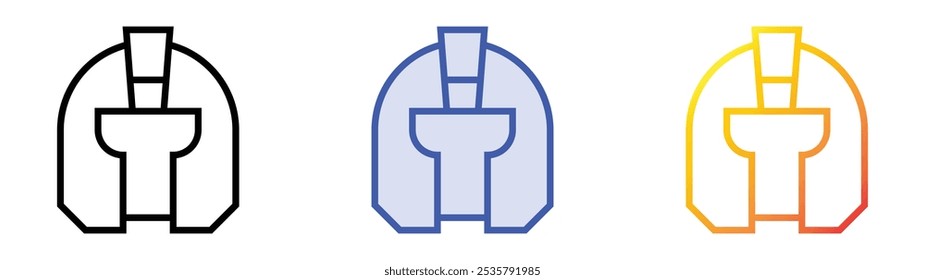 spartan icon. Linear, Blue Fill and Gradient Style Design Isolated On White Background