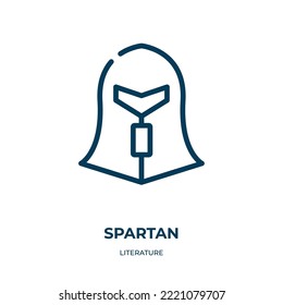 Spartan icon. Linear vector illustration from literature collection. Outline spartan icon vector. Thin line symbol for use on web and mobile apps, logo, print media.