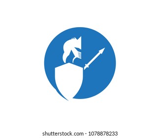 Spartan icon logo design vector illustration