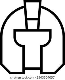 spartan icon. Thin linear style design isolated on white background