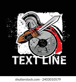 spartan, an illustration of design vector
