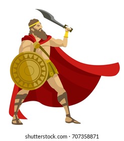 spartan king with greek sword