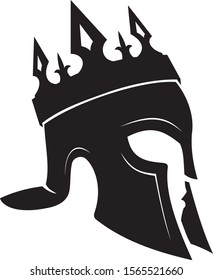 Spartan King Helm Armor with Crown