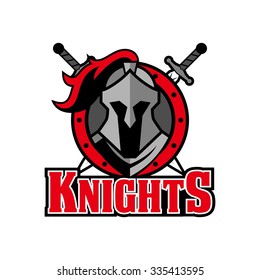 Spartan Knight, gladiator with shield and armor, strong and protective, isolate