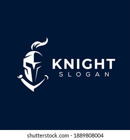spartan knight helmet logo design