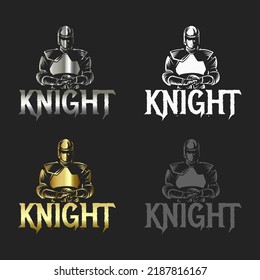 spartan knight helmet logo vector design