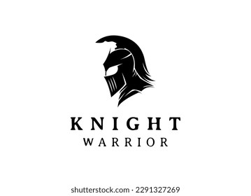 Spartan Knight Soldier, Greek Warrior Logo Design