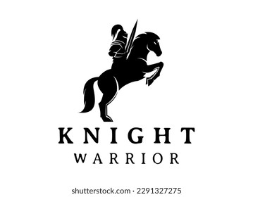 Spartan Knight Soldier, Greek Warrior Logo Design