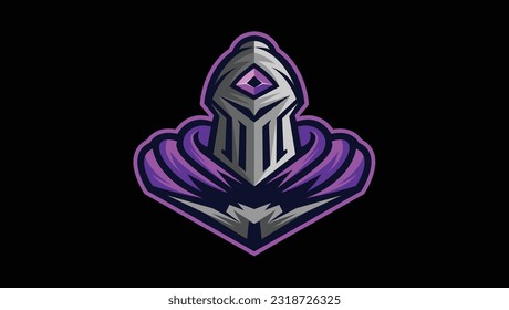 Spartan Knight warrior head logo template