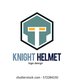 SPARTAN KNIGHT WARRIOR HEXAGON HELMET LOGO ICON SYMBOL