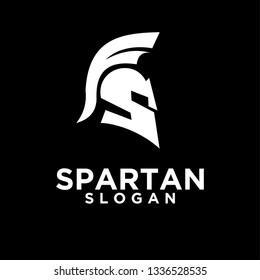 spartan letter s black logo icon designs vector illustration