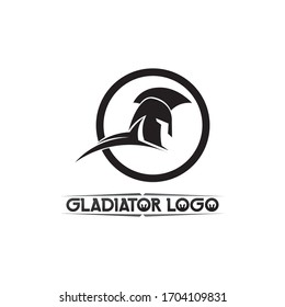 schwarzer Glaiator und Vektorillustration-Design-Helm und Kopf 