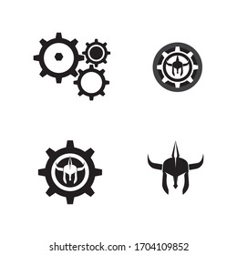 spartan logo black Glaiator and vector design helmet and head 