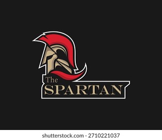 spartan logo creative design concept guardian strong helmet