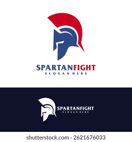 Vetor de conceito de design de logotipo Spartan. Modelo Spartan Head Logo Design. Símbolo Criativo. Ícone