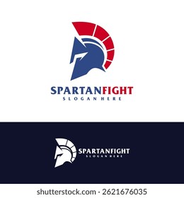 Vetor de conceito de design de logotipo Spartan. Modelo Spartan Head Logo Design. Símbolo Criativo. Ícone