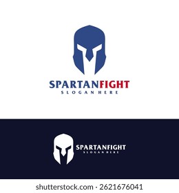 Vector de concepto de diseño de logotipo espartano. Plantilla de diseño de logotipo Spartan Head. Símbolo creativo. Icono