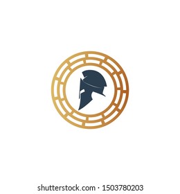 spartan logo design, icon design template elements