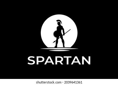 spartan logo design with movie film cinema reel