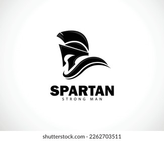 diseño de logo espartano simple creativo logo vector spartan negro logo