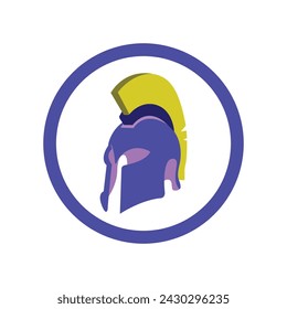 Spartan Logo Design Spartan Einfaches kreatives Logo Vecktor Spartan Gold Logo