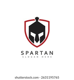 Diseño de logotipo espartano Logotipo creativo simple espartano Logotipo negro espartano Vector