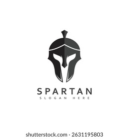 Diseño de logotipo espartano Logotipo creativo simple espartano Logotipo negro espartano Vector