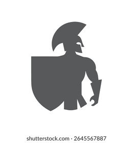 Spartan logo design template elements sparta vector Image