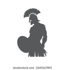 Spartan logo design template elements sparta vector Image