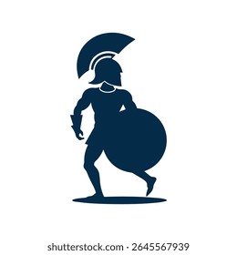 Spartan logo design template elements sparta vector Image