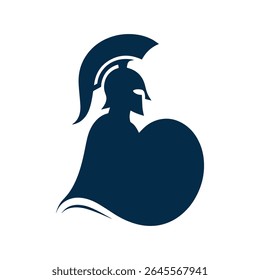 Spartan logo design template elements sparta vector Image