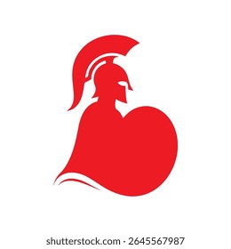 Elementos de modelo de design de logotipo Spartan sparta vetor Image